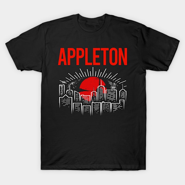 Red Moon Appleton T-Shirt by Hanh Tay